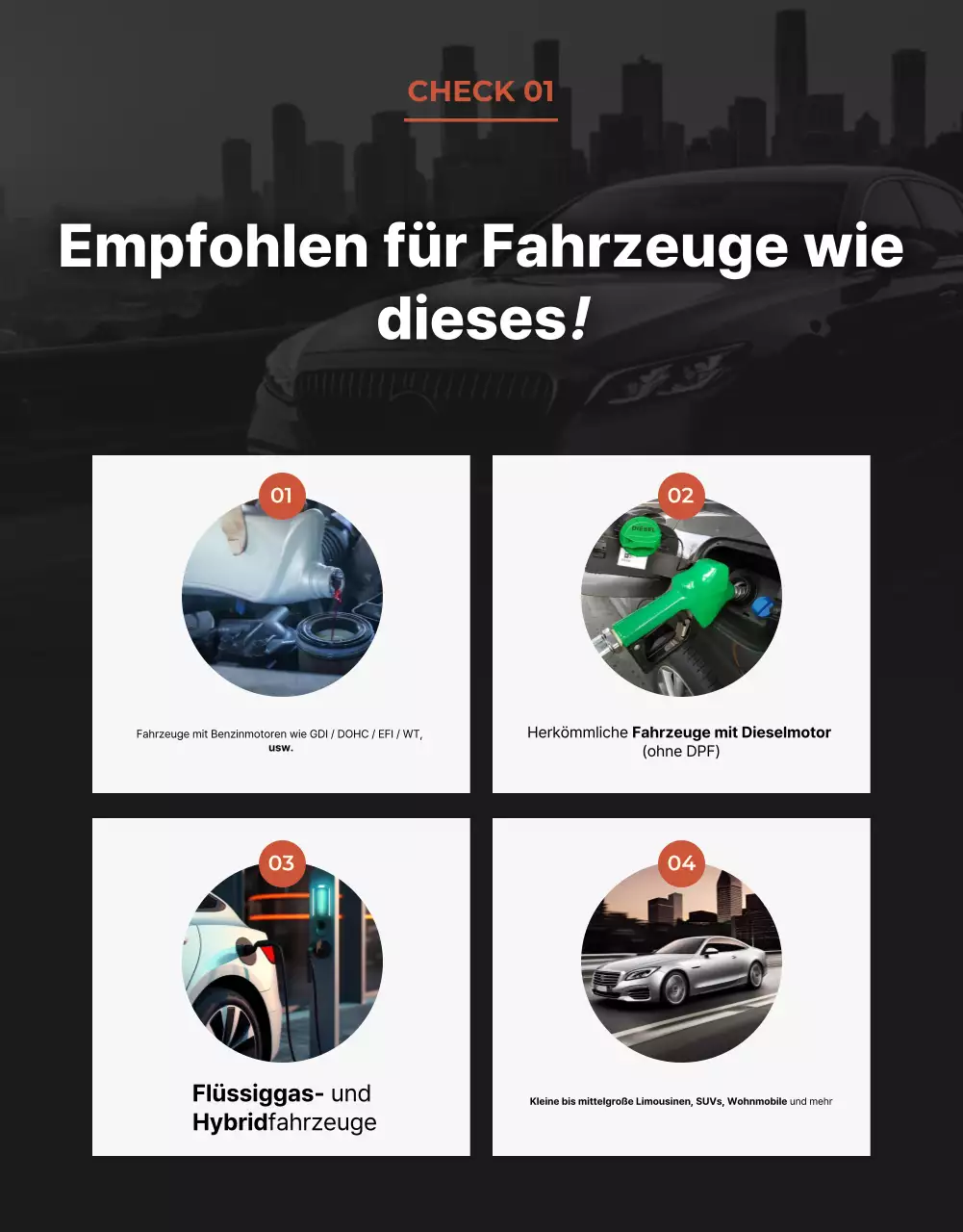 braune moderne Autowerbung