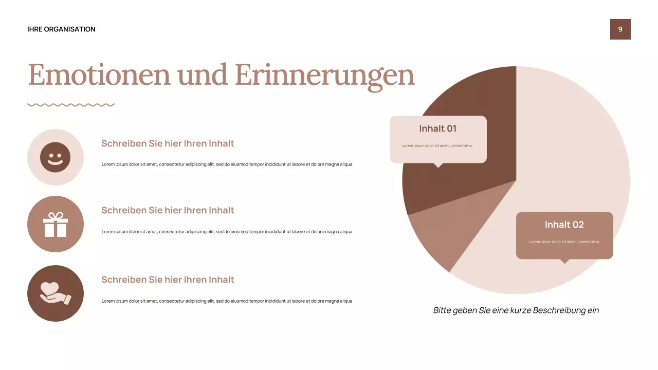 Beige Classic Showeinladung Präsentation