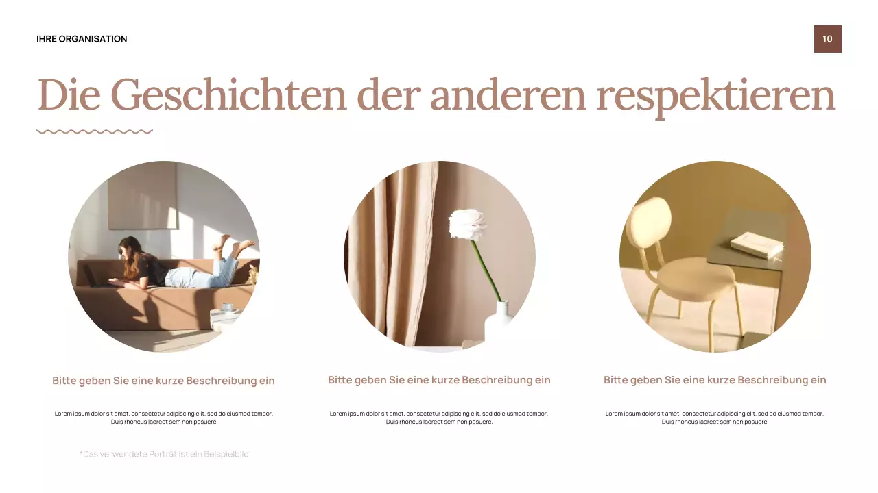 Beige Classic Showeinladung Präsentation