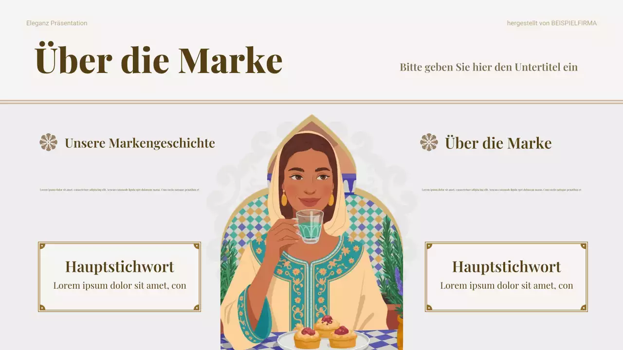 Beige Traditionelle Lebensmittel Marketing Pitch Präsentation