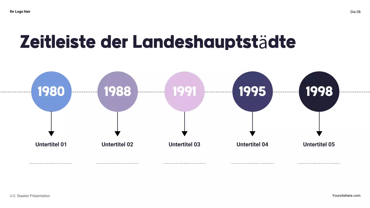 Navy Modern Über die Vereinigten Staaten Präsentation