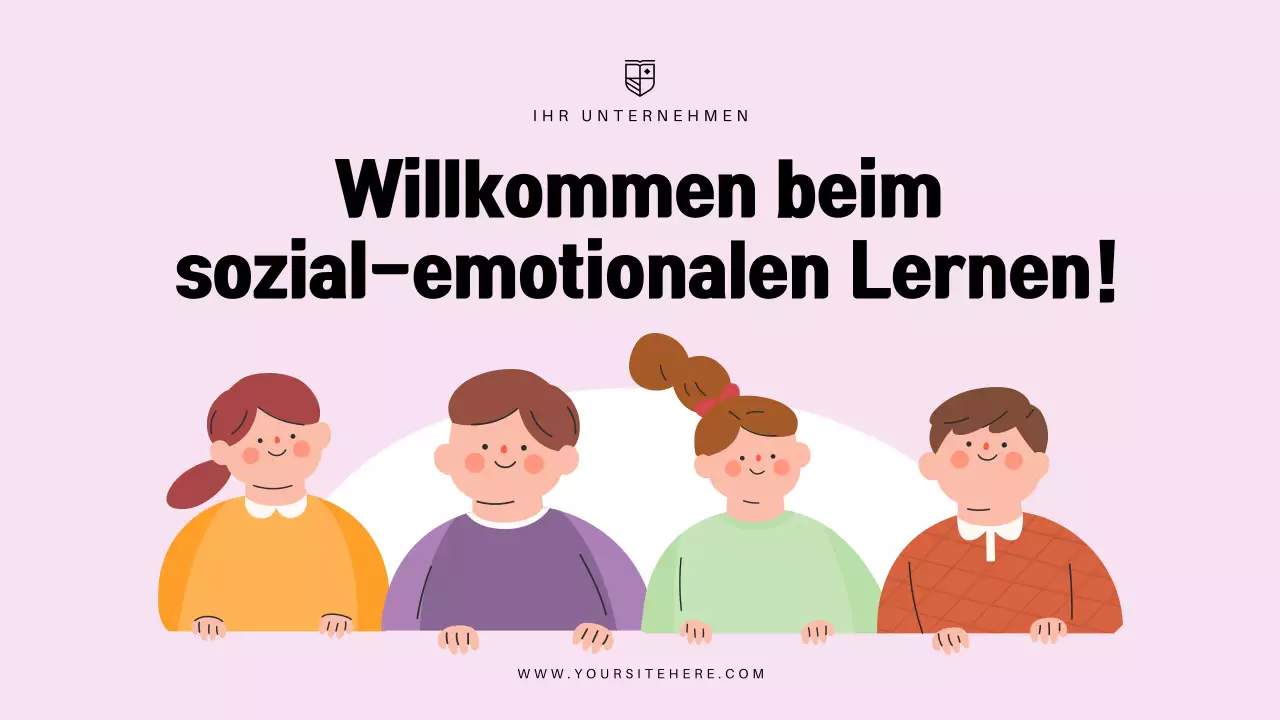 Rosa Moderne Bildungsankündigung Präsentation