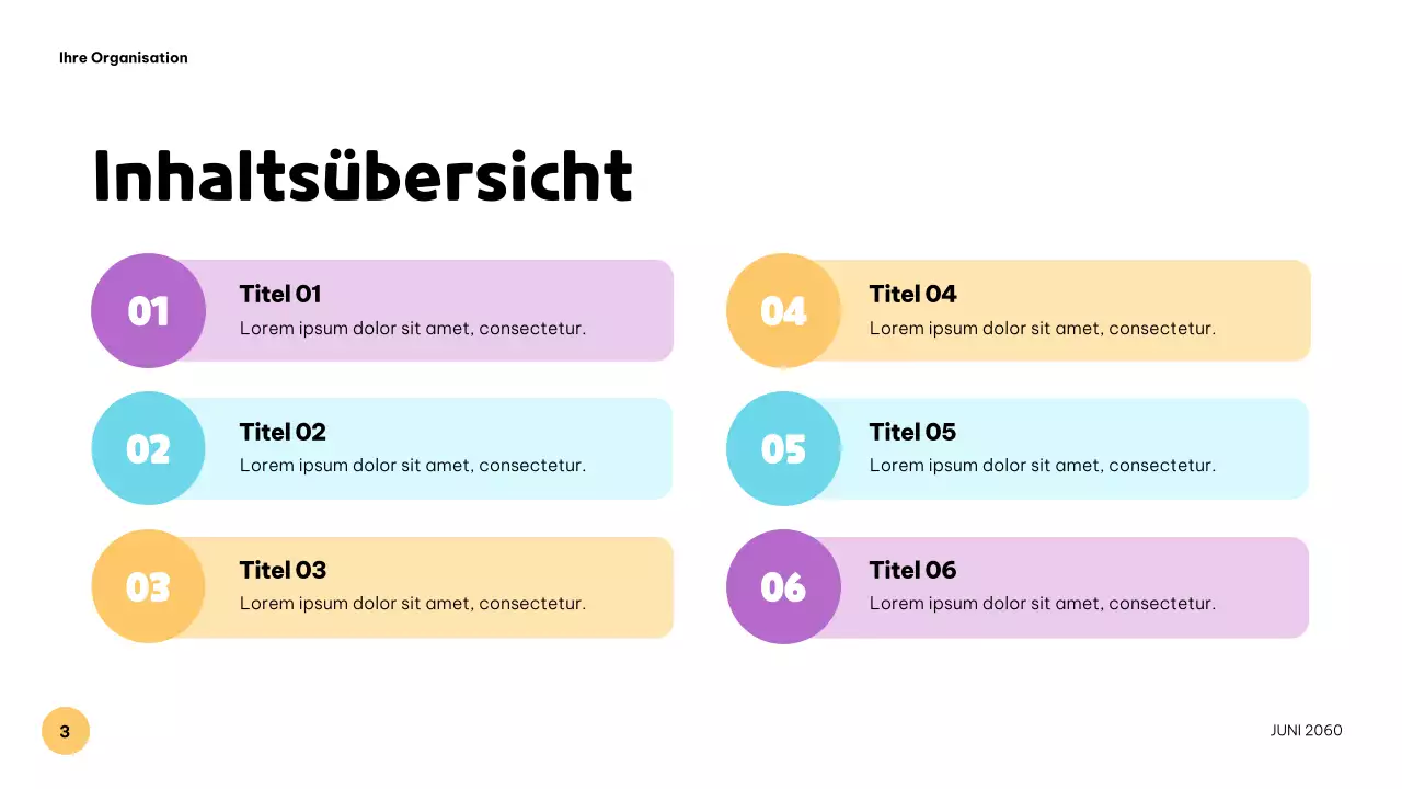 Farbenfrohe, verspielte Musikpräsentation