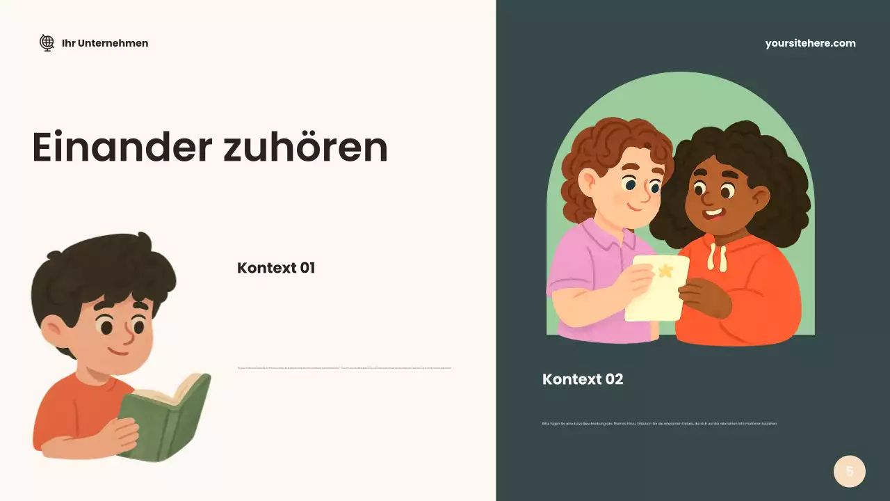 Beige freundliche Klassenzimmer-Ankündigung Präsentation