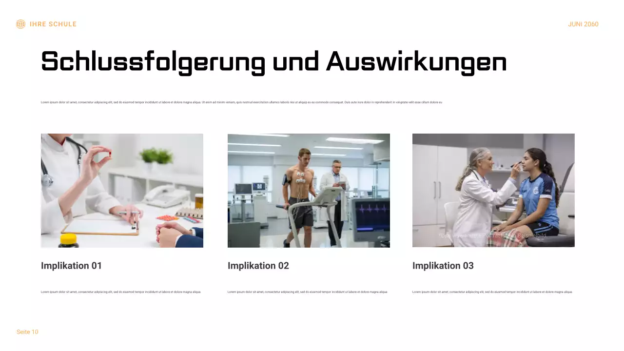 Schwarz-orangefarbener geometrischer Wissenschaftsexperimentbericht Präsentation