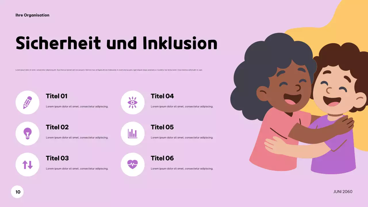 Farbenfrohe, verspielte Musikpräsentation