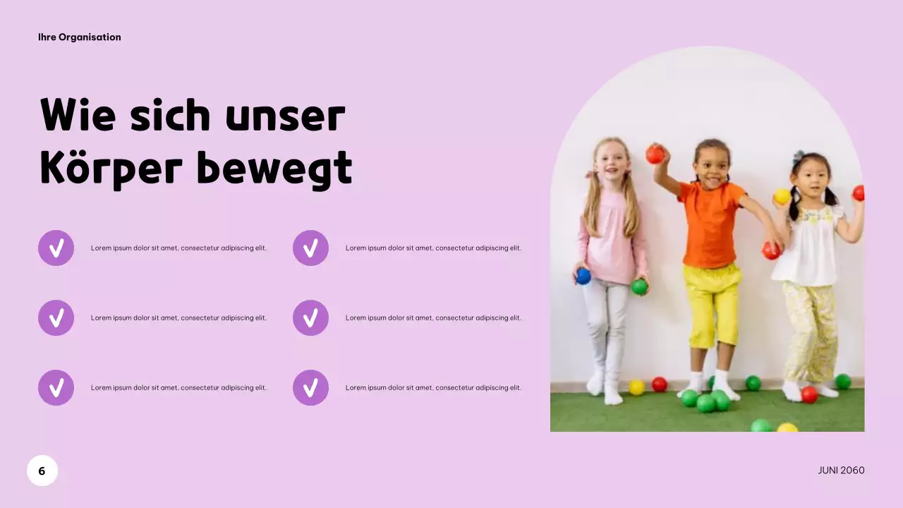 Farbenfrohe, verspielte Musikpräsentation