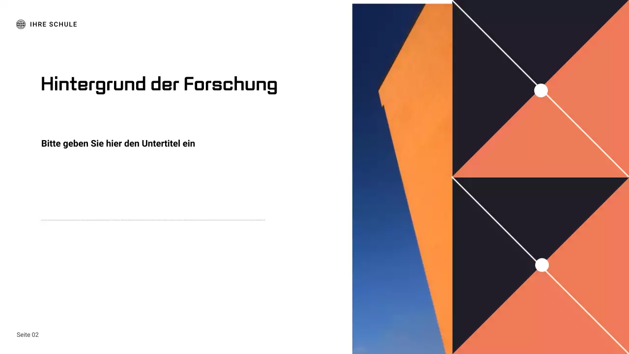 Schwarz-orangefarbener geometrischer Wissenschaftsexperimentbericht Präsentation