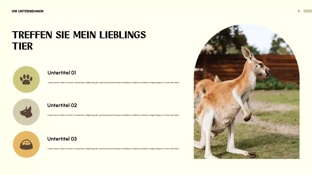 Beige verspielte Tiereinladung Präsentation