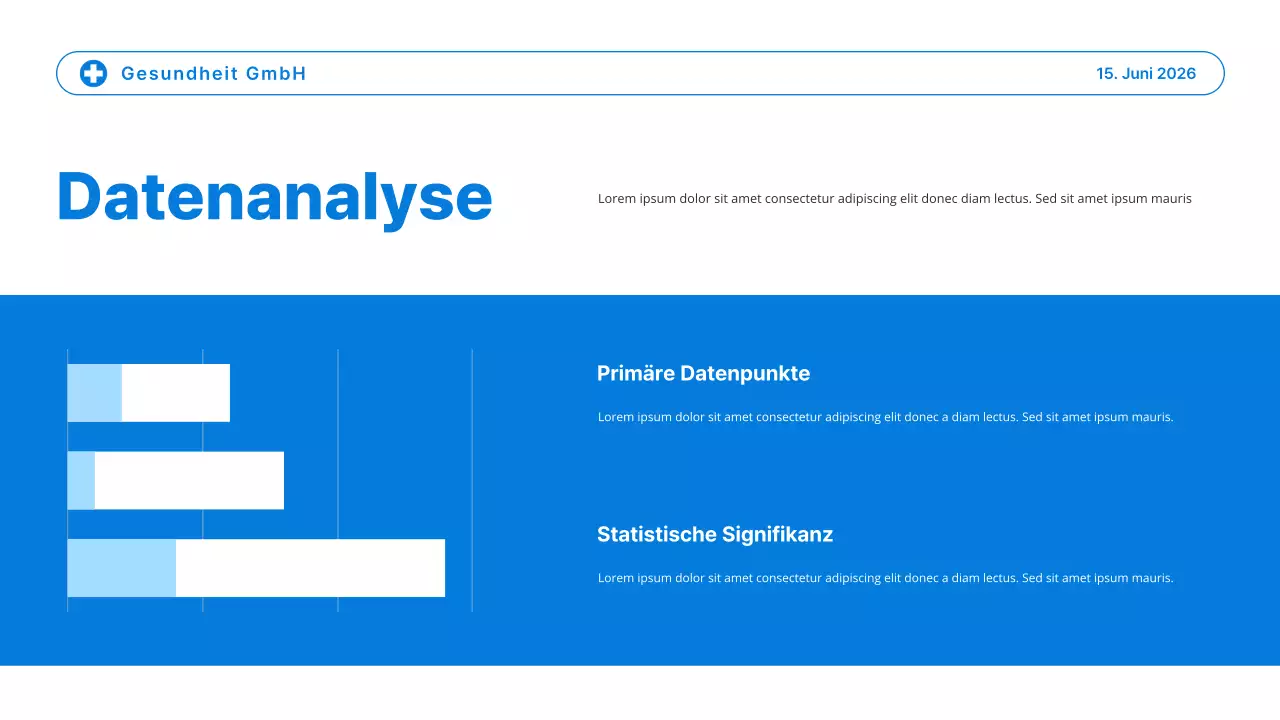 Blaue moderne Gesundheitstrends Präsentation