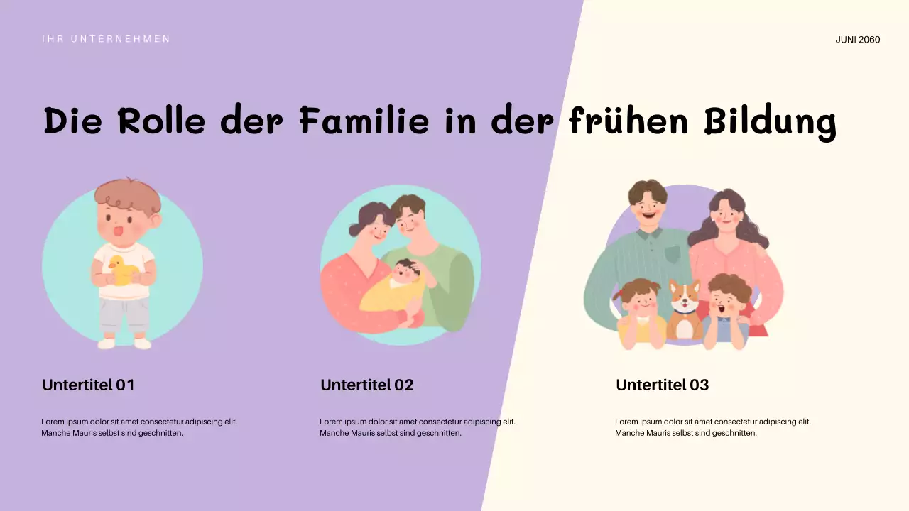 Orangefarbene, verspielte Kindergarteneinladung Präsentation