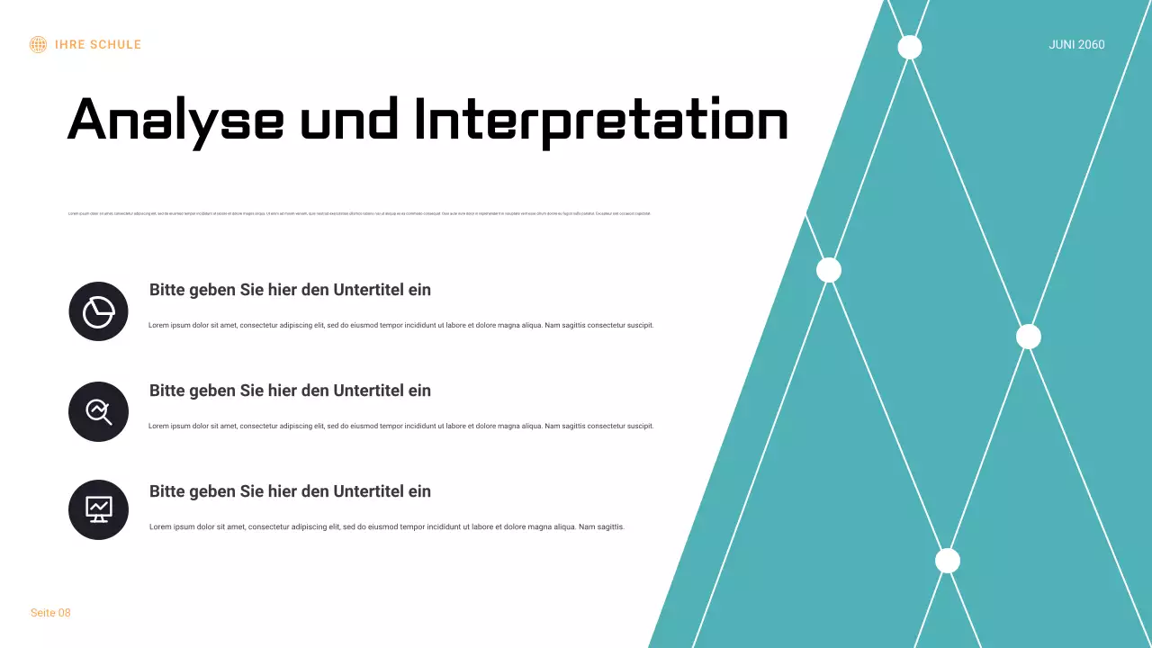 Schwarz-orangefarbener geometrischer Wissenschaftsexperimentbericht Präsentation
