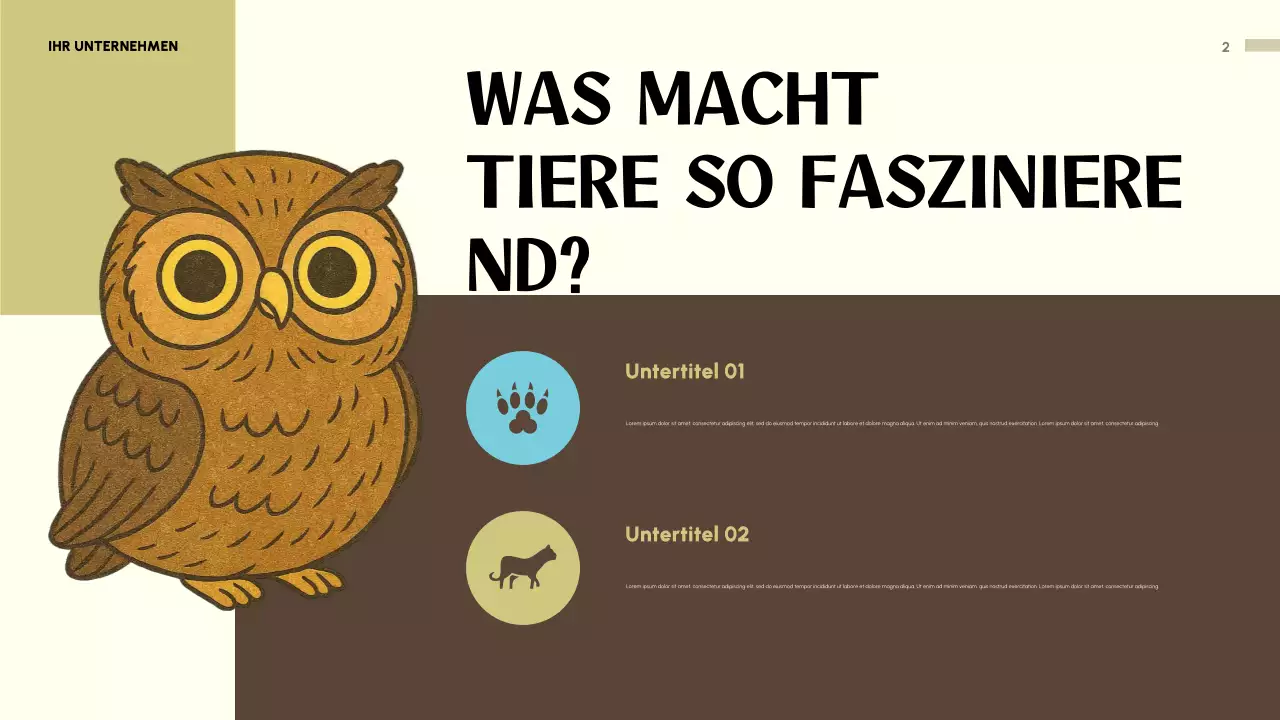 Beige verspielte Tiereinladung Präsentation