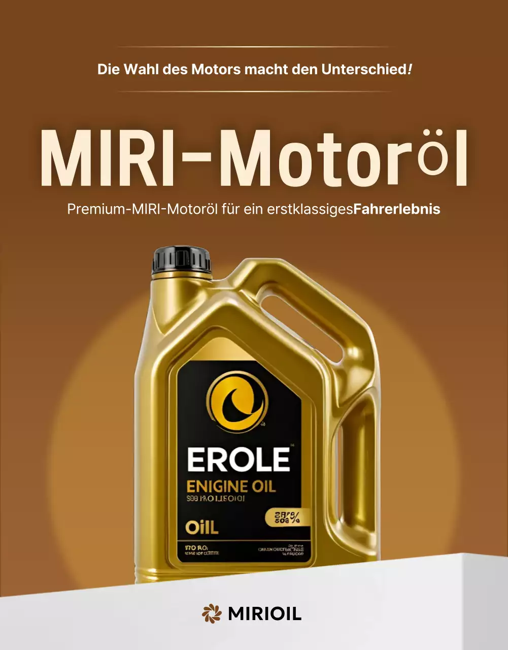 braune moderne Autowerbung