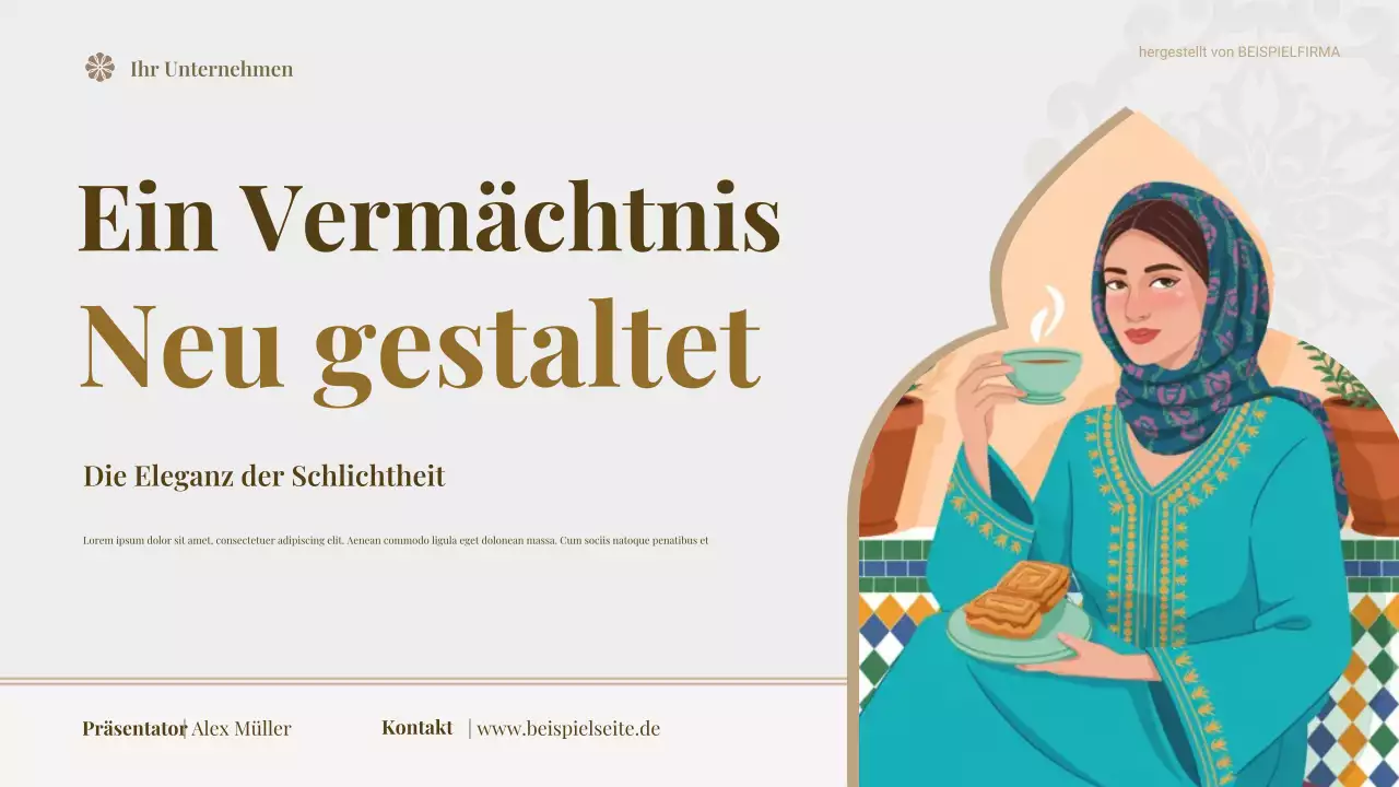 Beige Traditionelle Lebensmittel Marketing Pitch Präsentation