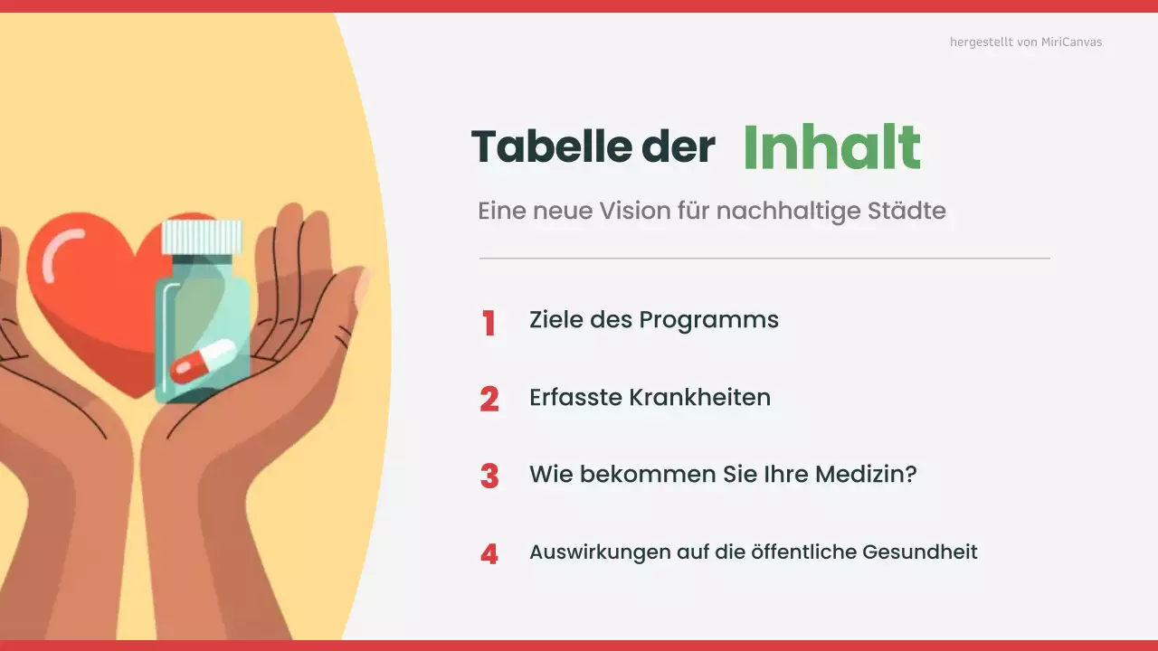 Rote moderne Gesundheitspräsentation