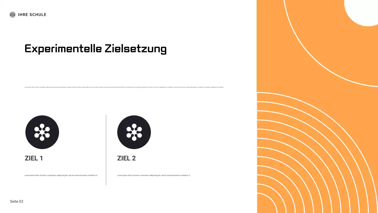 Schwarz-orangefarbener geometrischer Wissenschaftsexperimentbericht Präsentation