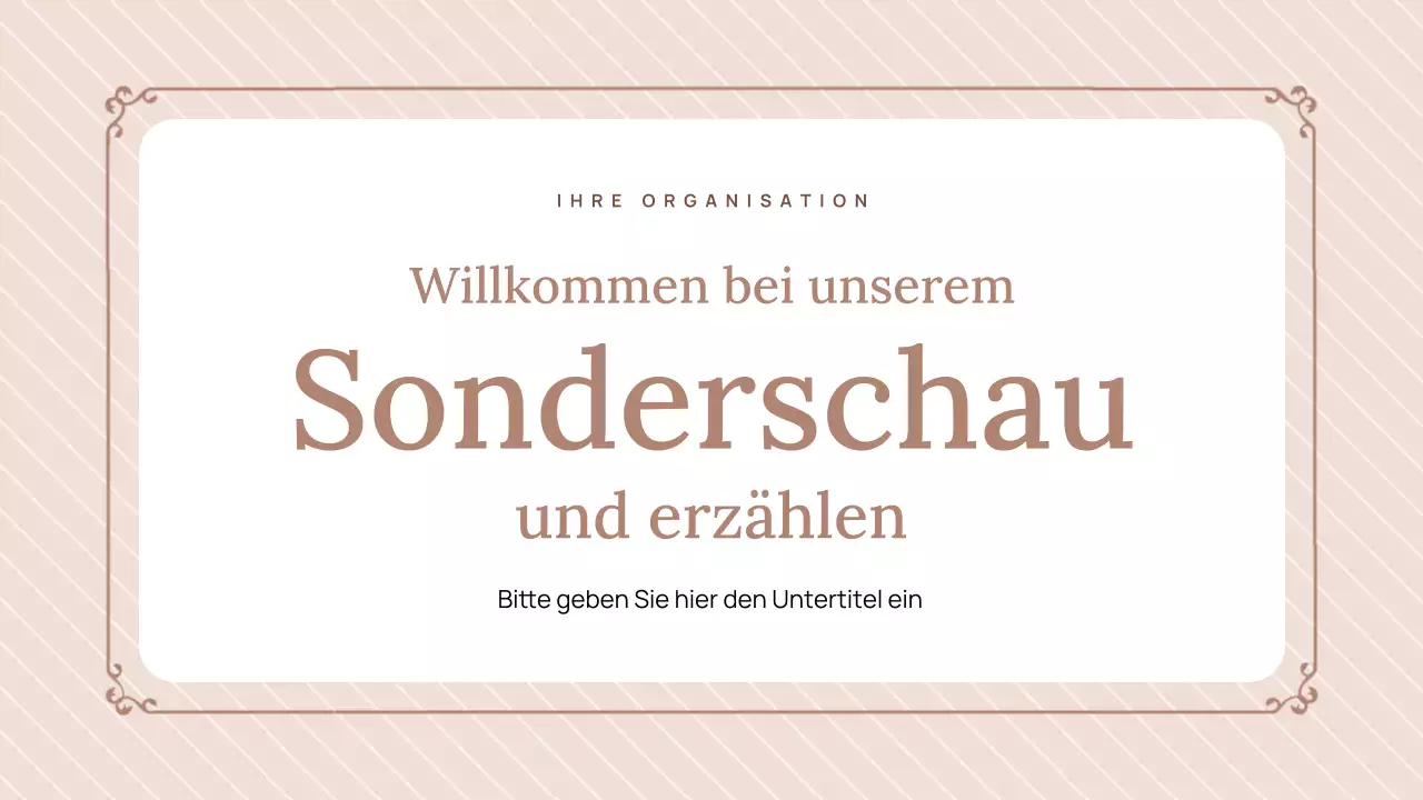 Beige Classic Showeinladung Präsentation