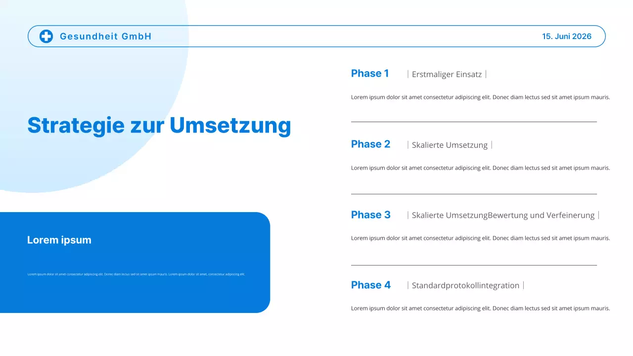 Blaue moderne Gesundheitstrends Präsentation