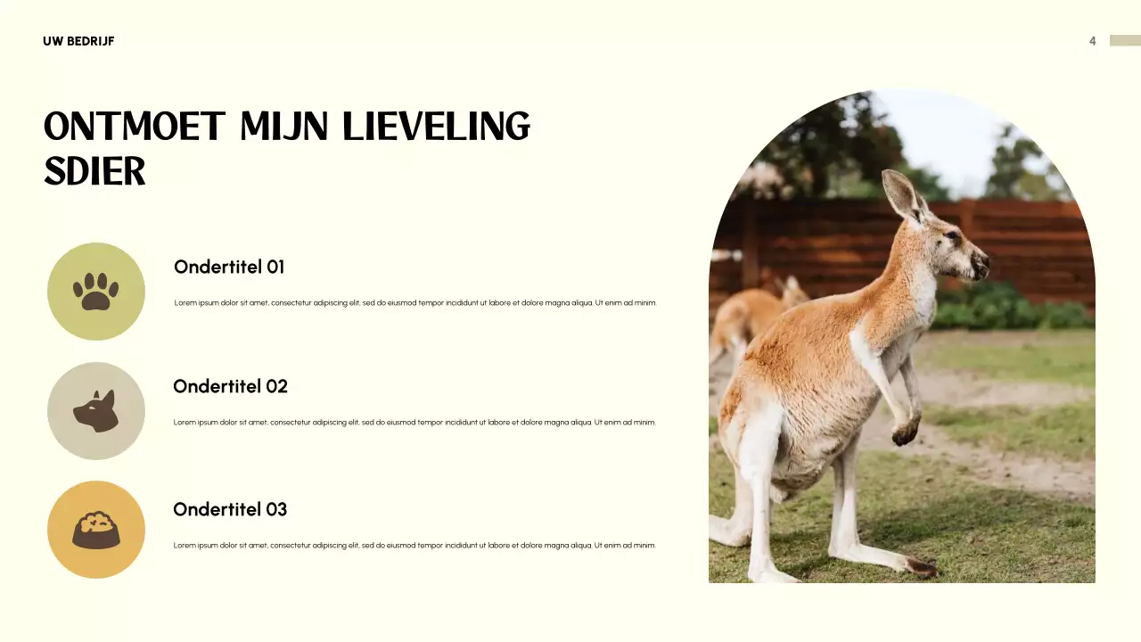 Beige speelse dierenuitnodigingspresentatie