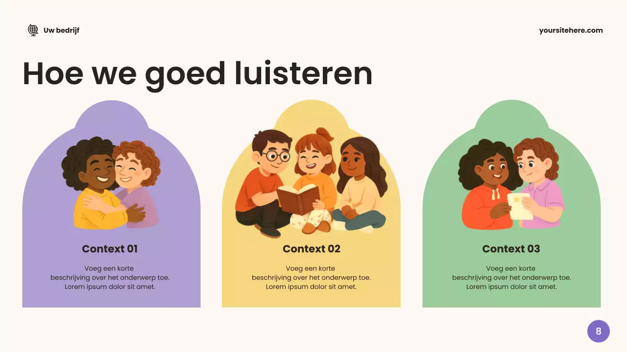 Beige Friendly Classroom Aankondiging Presentatie