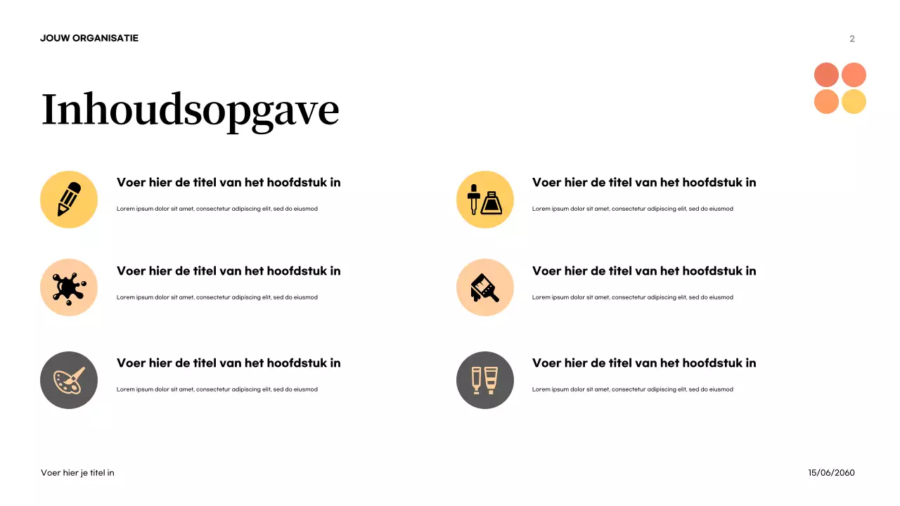 Oranje Abstracte Natuur Introductie Presentatie