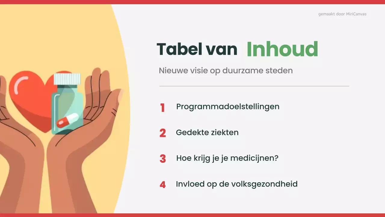 Rode moderne gezondheidszorgpresentatie