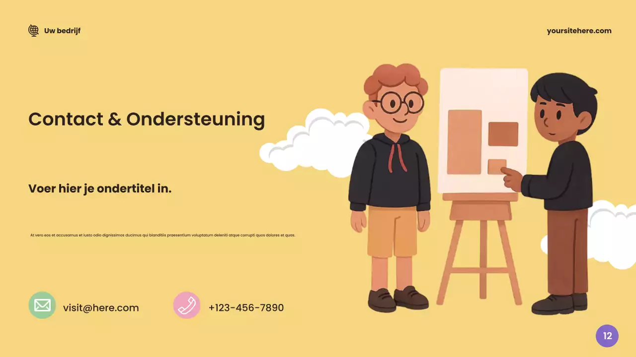 Beige Friendly Classroom Aankondiging Presentatie