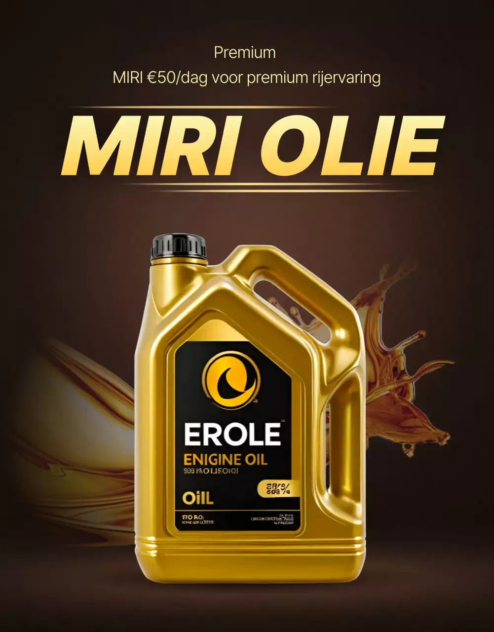 Gouden moderne auto-advertentie