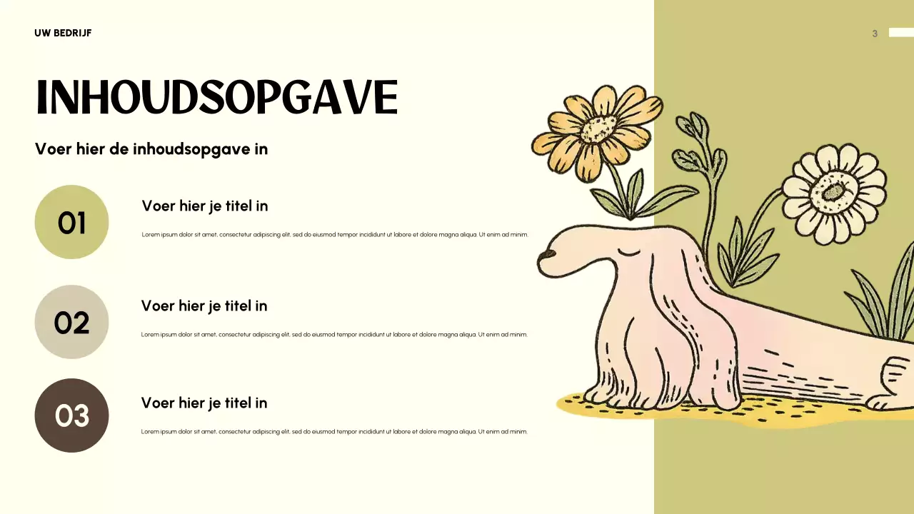 Beige speelse dierenuitnodigingspresentatie