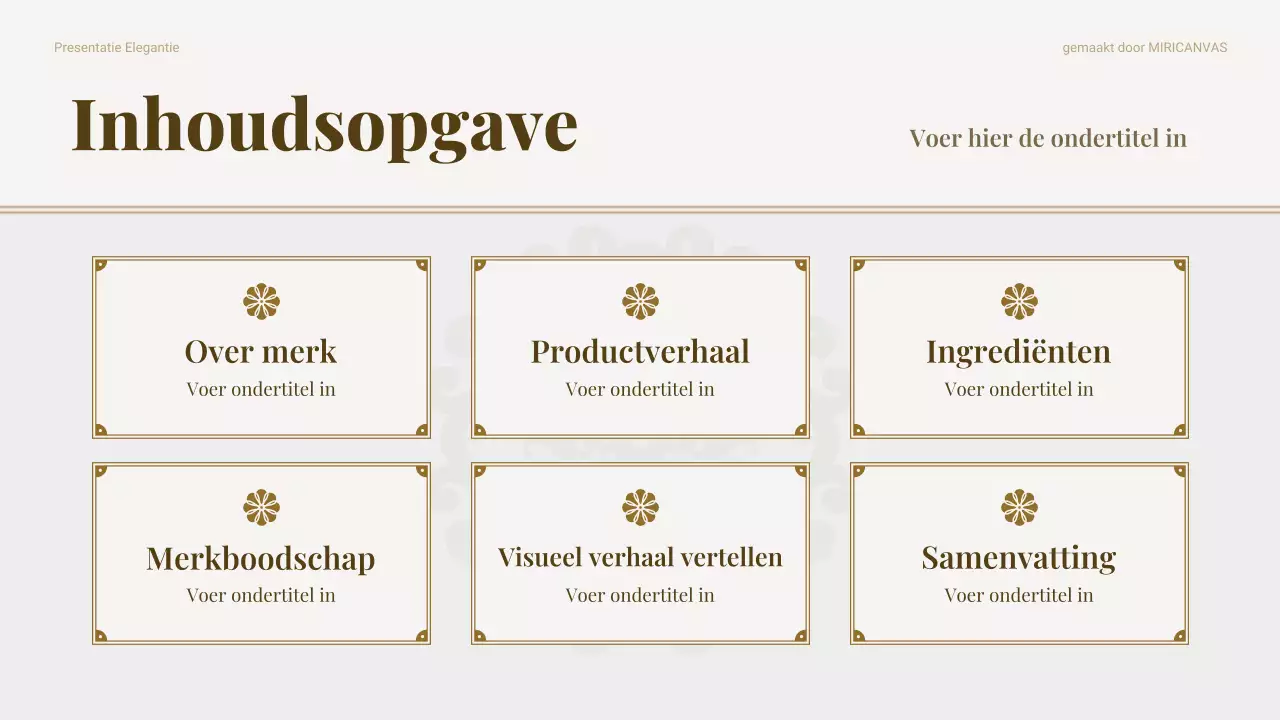 Beige Traditionele Voedselmarketing Pitch Presentatie