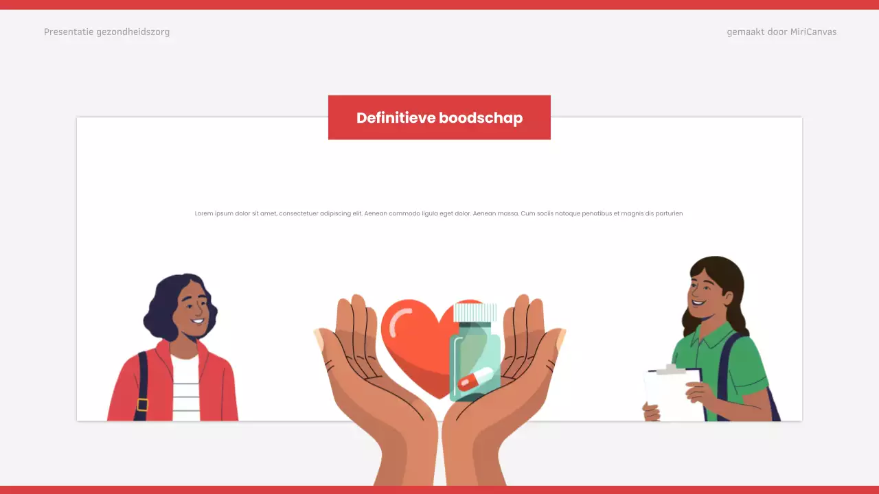 Rode moderne gezondheidszorgpresentatie