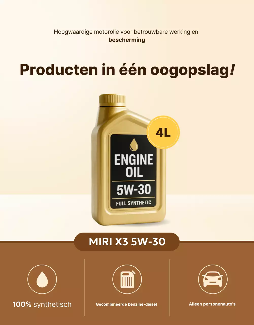 bruine moderne auto-advertentie