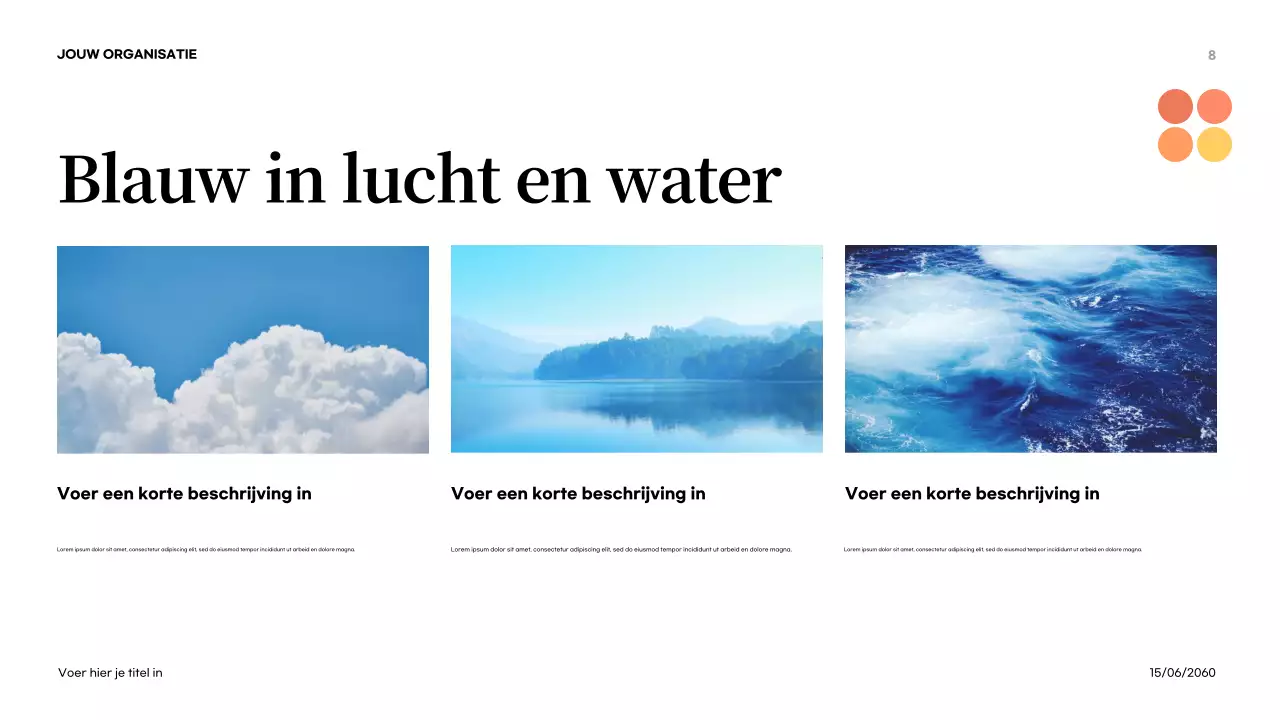 Oranje Abstracte Natuur Introductie Presentatie