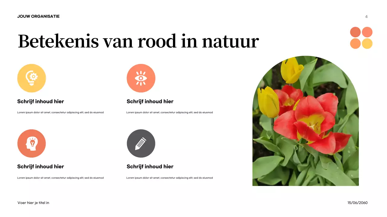 Oranje Abstracte Natuur Introductie Presentatie