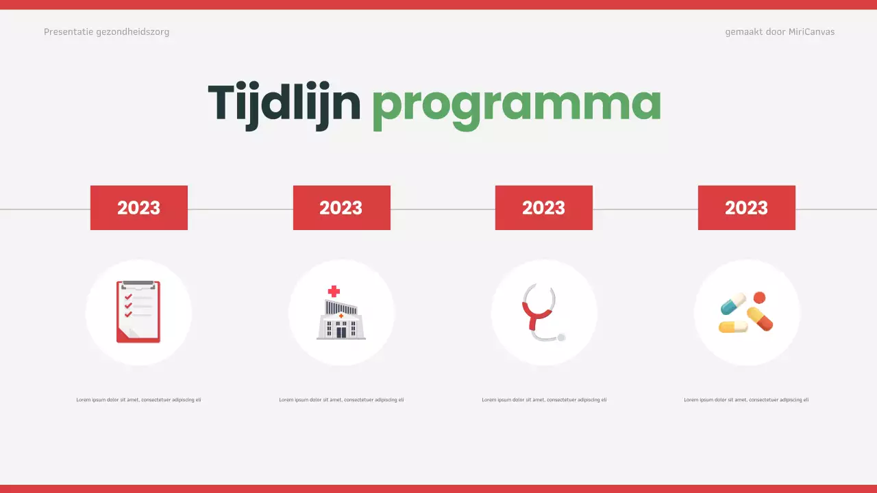Rode moderne gezondheidszorgpresentatie