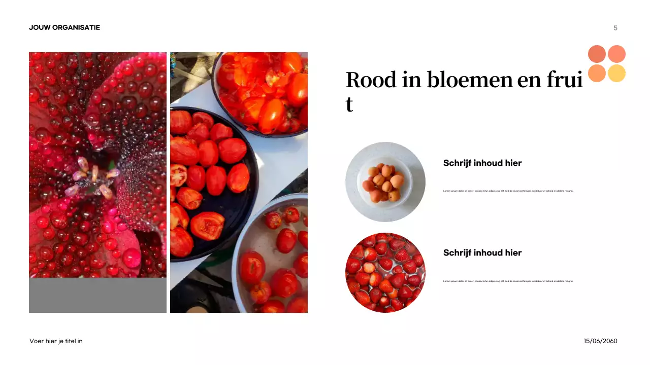 Oranje Abstracte Natuur Introductie Presentatie