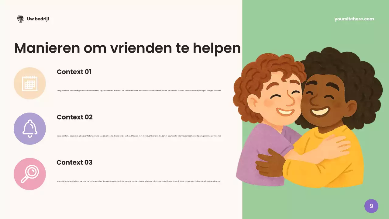 Beige Friendly Classroom Aankondiging Presentatie