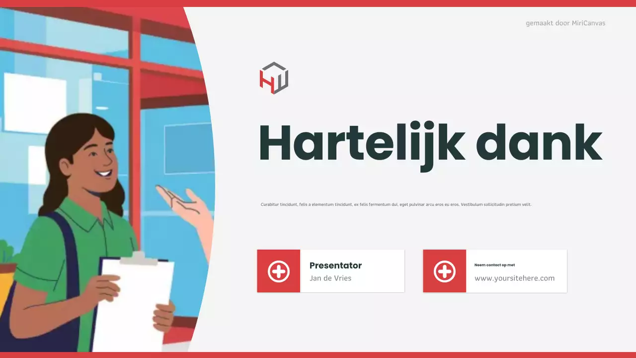 Rode moderne gezondheidszorgpresentatie