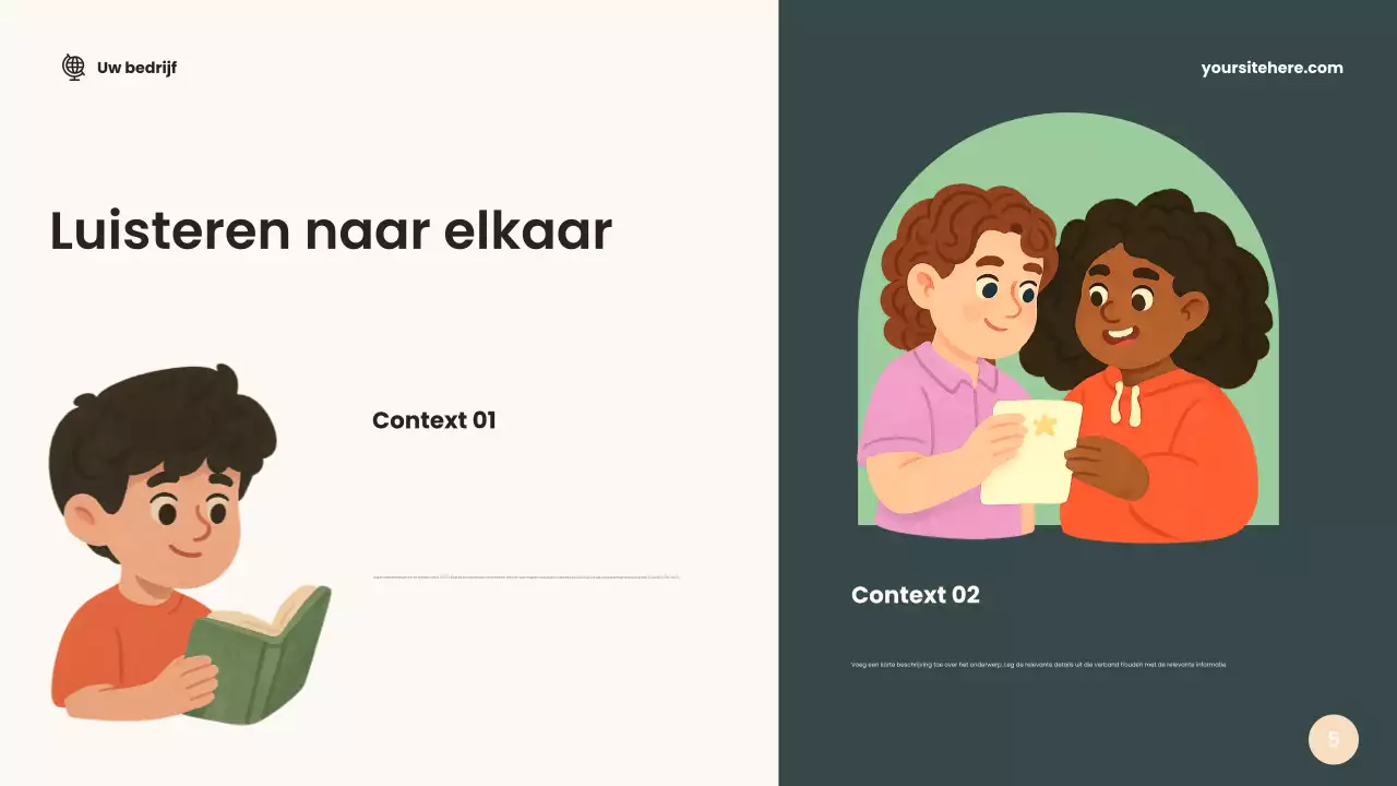 Beige Friendly Classroom Aankondiging Presentatie