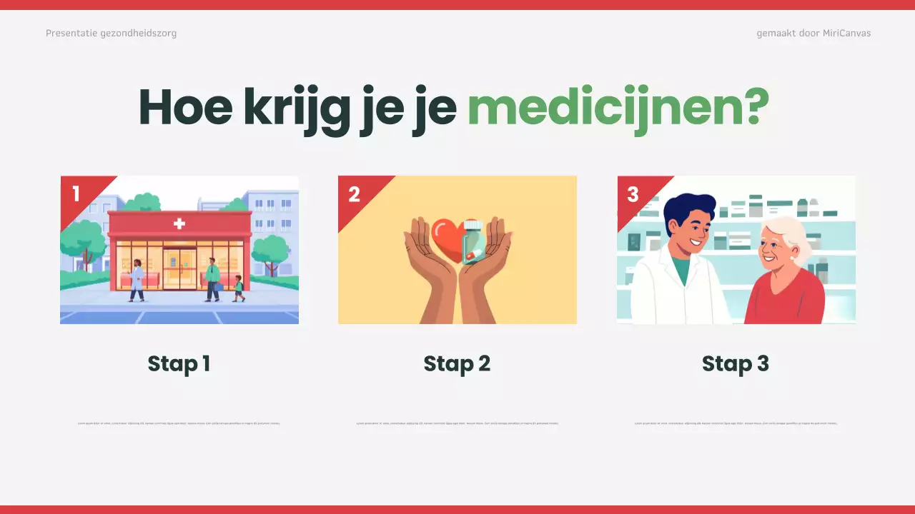 Rode moderne gezondheidszorgpresentatie