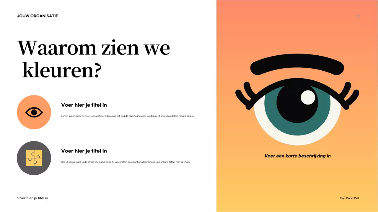 Oranje Abstracte Natuur Introductie Presentatie