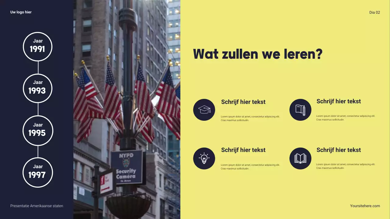 Navy Modern Over de Verenigde Staten Presentatie