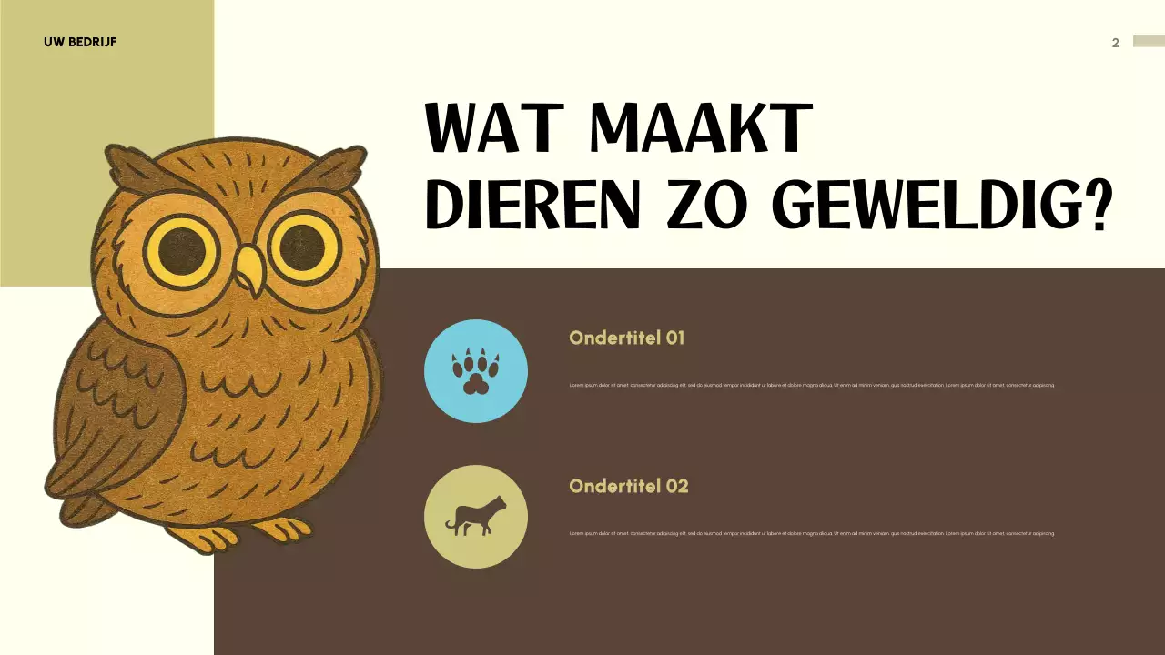 Beige speelse dierenuitnodigingspresentatie