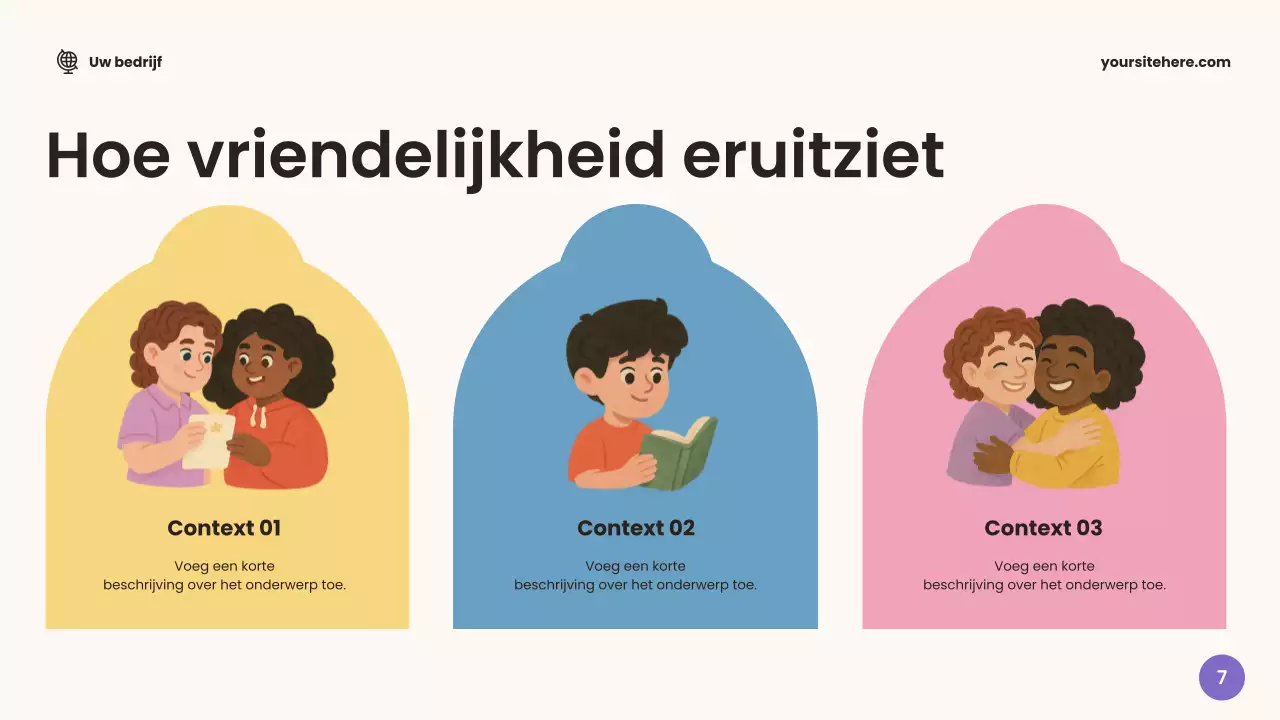 Beige Friendly Classroom Aankondiging Presentatie