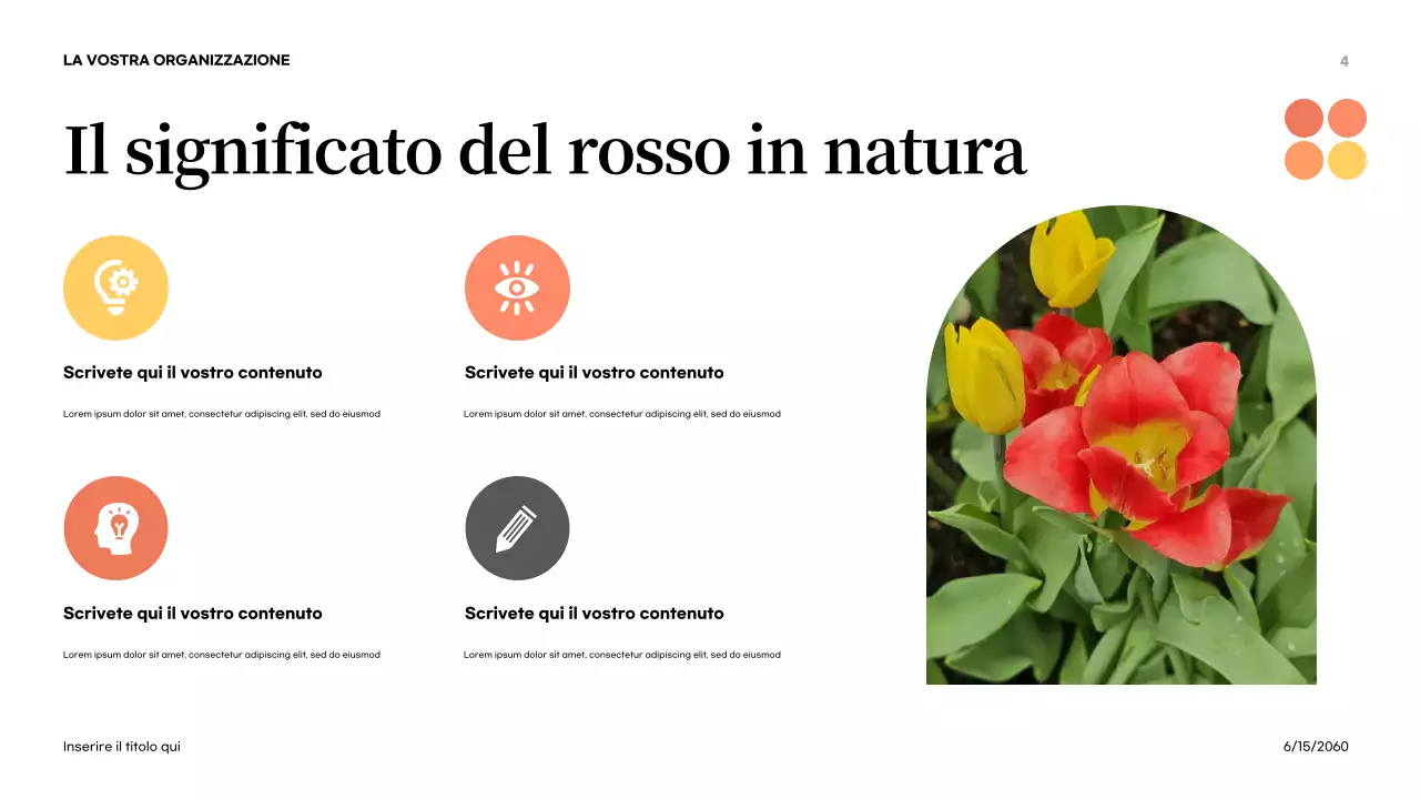 Presentazione introduttiva sulla natura astratta arancione