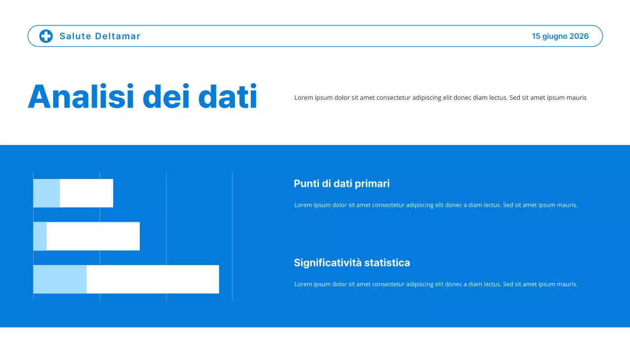 Presentazione delle tendenze sanitarie moderne blu