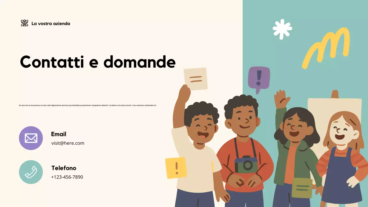 Presentazione didattica giocosa beige