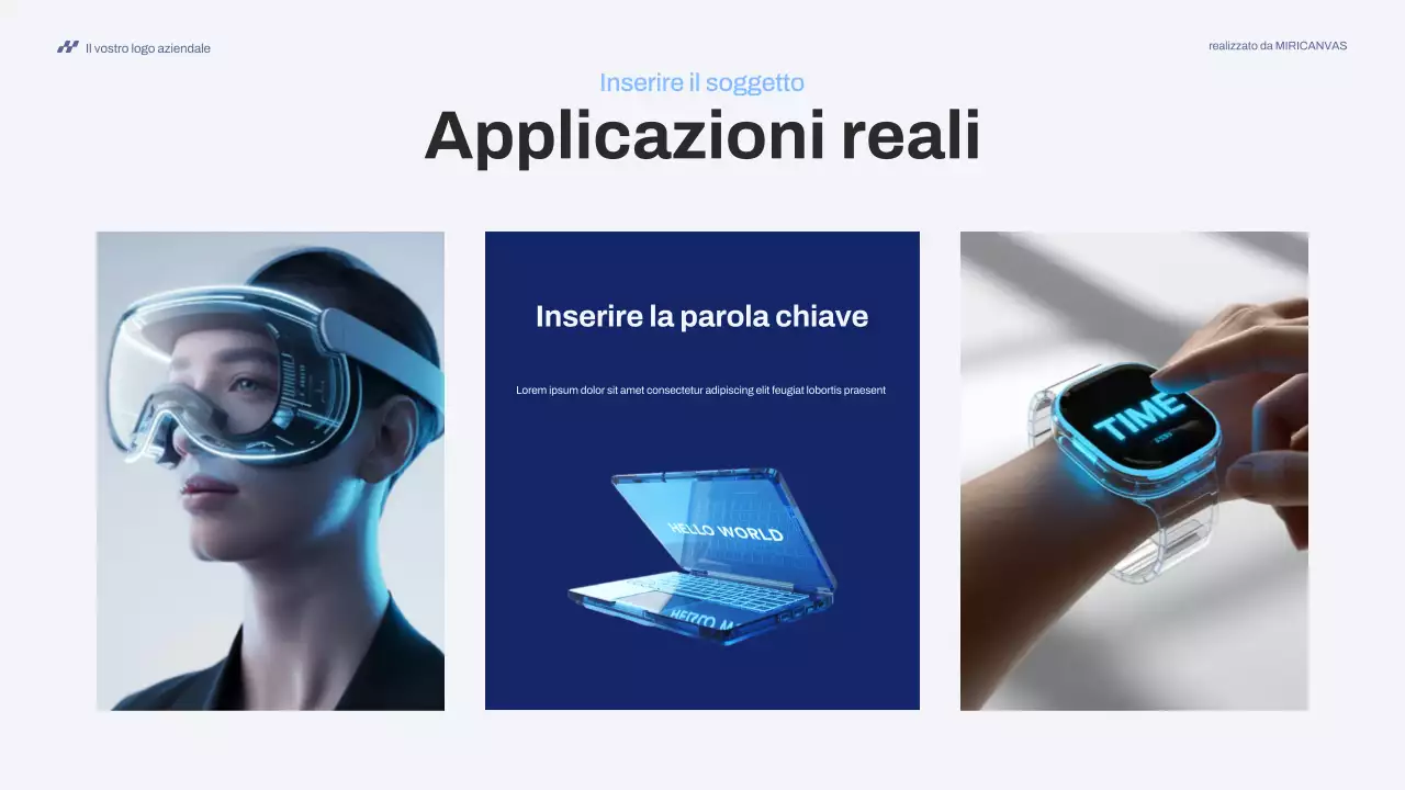 Presentazione della tecnologia moderna blu