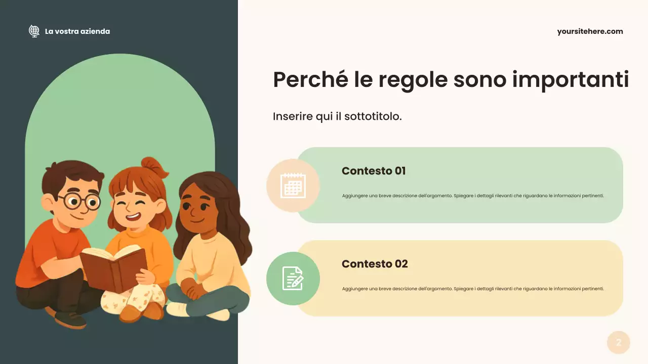 Presentazione dell'annuncio per l'aula Beige Friendly